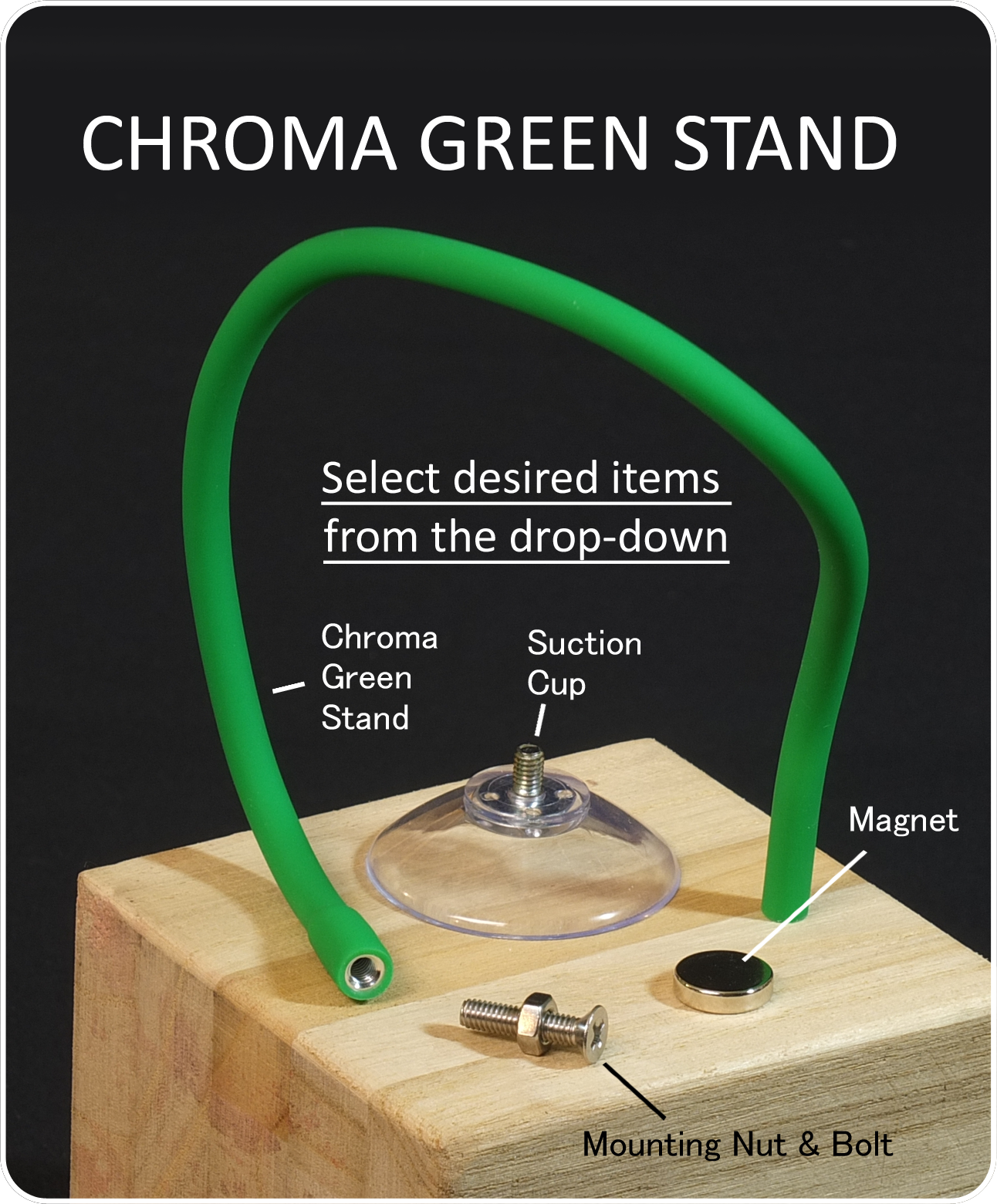 Chroma Green Stand (for small figures)